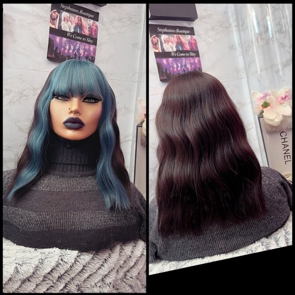 Human Hair Blended Bang Wig main image 13
